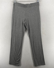 EILEEN FISHER Pants S Cozy Brushed Terry Straight Lounge Elastic Waist Gray