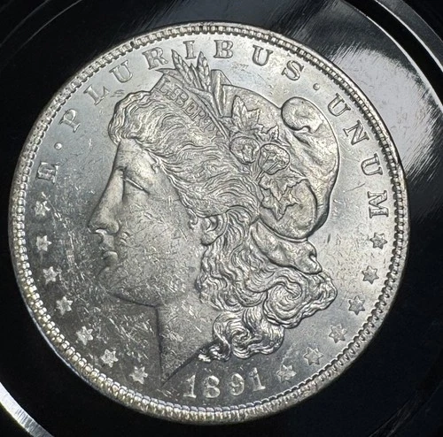 1891 P Morgan Silver Dollar $1 Brilliant Uncirculated MS BU -