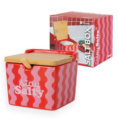   Origineller Salzbehälter  stay salty  in Rosa. Extra großer, quadratischer ...
