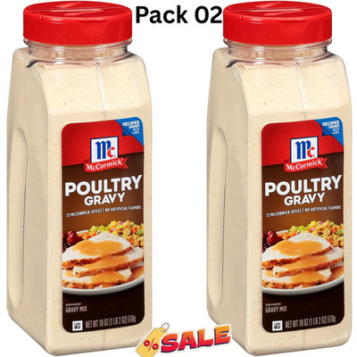 McCormick Poultry Gravy Mix, 18 oz (Pack of 02)