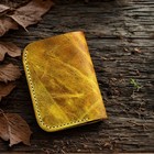 Handmade Leather Bifold Wallet for Men | Slim Rustic Brown Gift Wallet