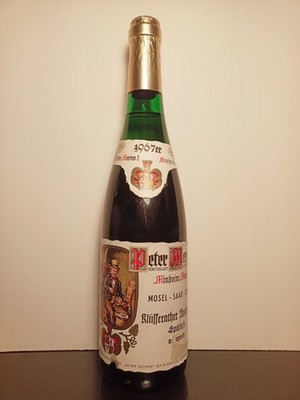 Peter Mertes Klüsserather Bruderschaft Spätslese 1967 Sammler-Wein: Mosel