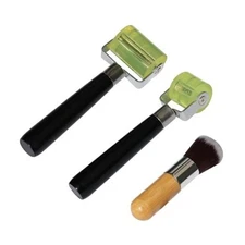 1"&2" Leaf Seam Roller, Smoothing Tool, Dusting Brush, for Spin-able 