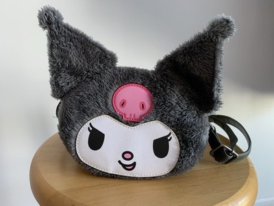 Loungefly Sanrio Hello Kitty Kuromi Faux Fur Shoulder Bag Purse