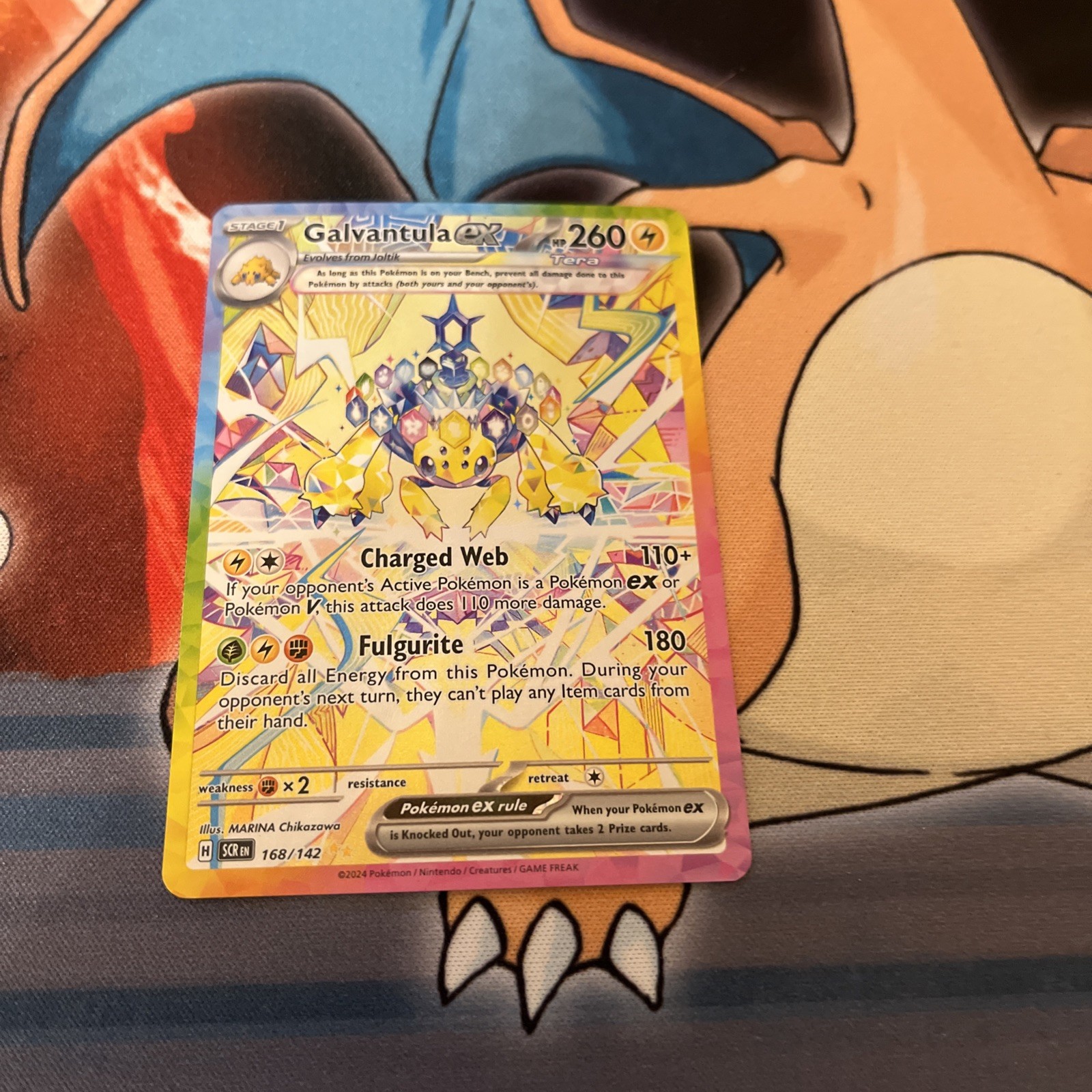 Galvantula ex 168/142 Sv07: Stellar Crown Holo Pokemon TCG card rare NM/M 