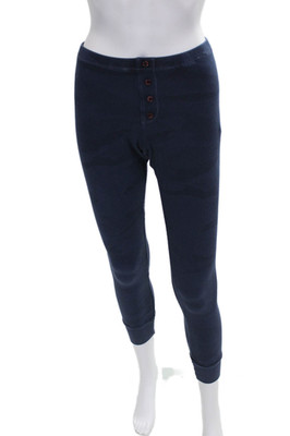 Splendid Womens Cotton Blue Solid Leggings Size M