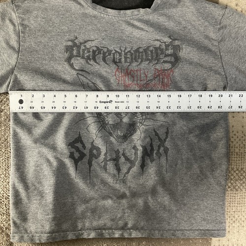 Camiseta Sphynx Emmiol Para Hombre Manga Media Larga Diabólico Gato Espantoso Pánico Gris - Imagen 5 de 6