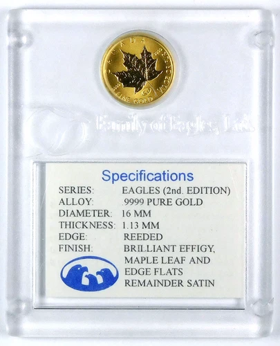 1998 Canadian Gold Maple Leaf 1/10 oz — photo from the most recent tracked eBay sale