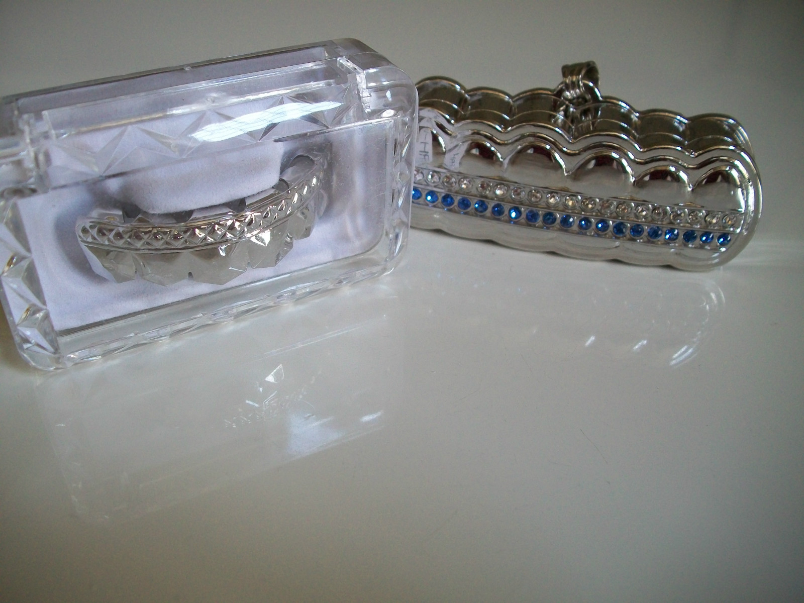 Men's Silver Finish For Upper Top Teeth Mouth Grillz With Holder L054