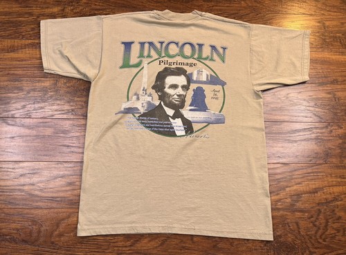 vintage abraham lincoln T Shirt council Large Pilgrimage W3
