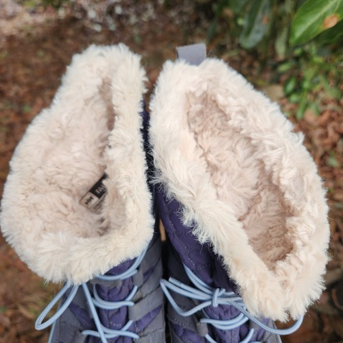 Helly Hansen Winter Boots Womens 10 Faux Fur Lined Gray Blue Snow Fashion - Picture 3 of 12