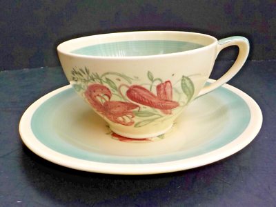 Susie Cooper Cup & Saucer Lily Pattern with Green Wash Band