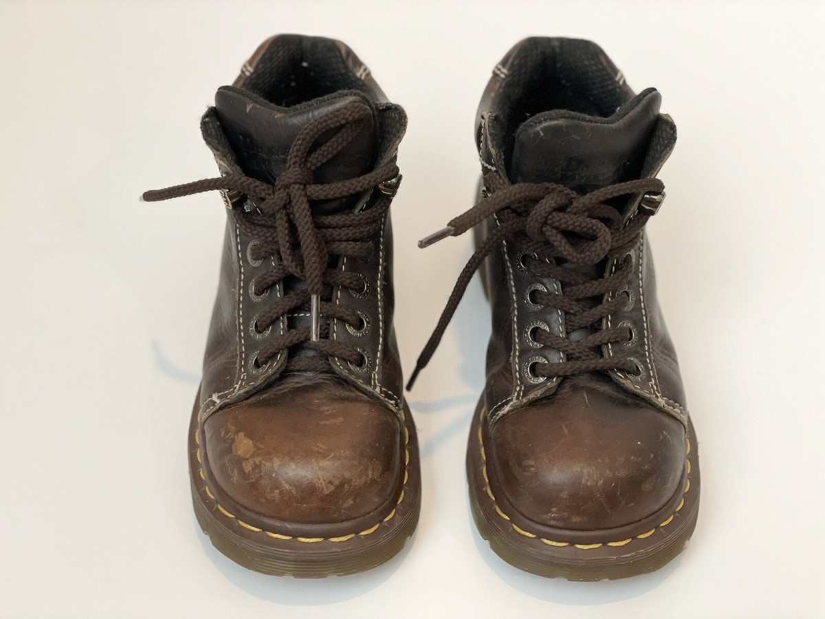 Vintage Dr Martens Boots UK Sz 4 Women US Sz 6 Brown Made in Vintage Dr Martens Boots UK Sz 4 Women US Sz 6 Brown Made in