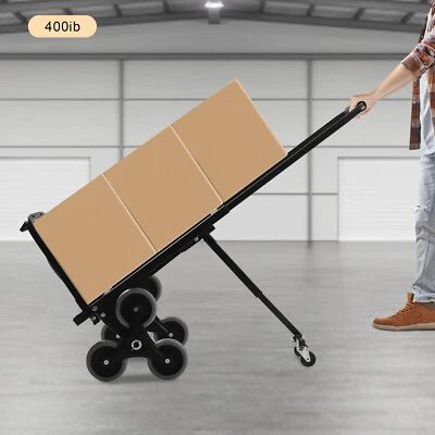 TBVECHI Heavy Duty Stair Climbing Cart Folding Hand Truck Dolly w/ Wheels 551lb Capacity