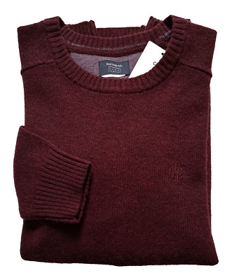 MCNEAL Herren Pullover XXL ca.54 Lammwolle 100% d.bordeaux Mel. Rund UVP69,99 