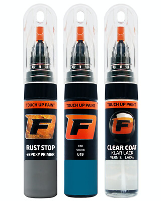 für VOLVO 619 CYAN RACING BLUE LACKSTIFT Reparatur Set Autolack Kratzer