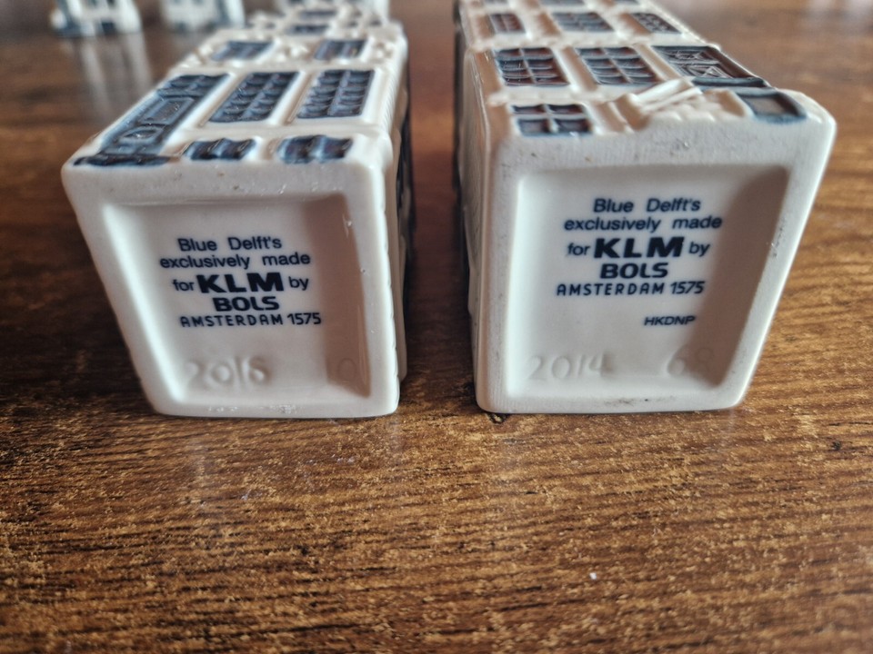 5 x BLUE DELFT KLM BOLS CERAMIC HOUSES DUTCH Nos 10 55 60 68 & 74 Empty