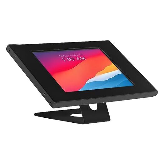 Anti-Theft Tablet Kiosk, Locking Tablet Enclosure with Counter Top and Wall