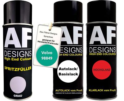 Für Volvo 98849 Fruit-Syr. Green Spraydose Autolack Klarlack Spritzfüller Grundi