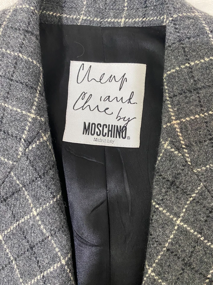 Traje Falda Cuadros Moschino Vintage Barato y Elegante  Foto 4 de 4