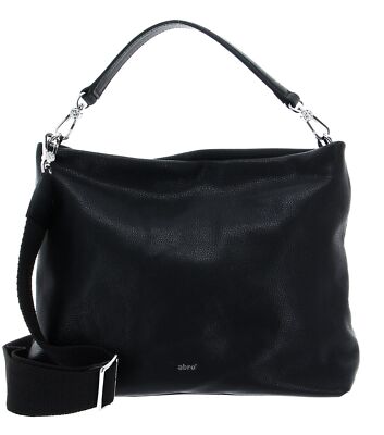 abro Leather Dalia Hobo Bag Kaia Schultertasche Umhängetasche Tasche schwarz Neu