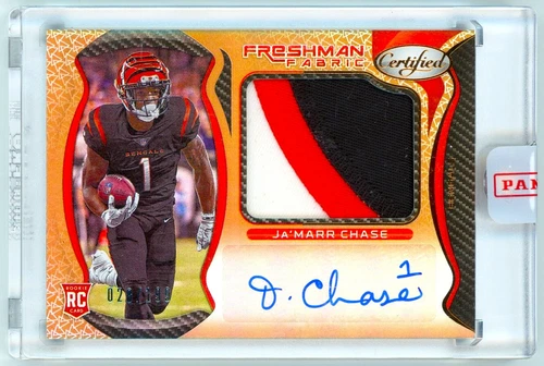 2021 Certified Mirror Bronze Ja'Marr Chase Rookie RC Auto Patch 28/199 RPA SP