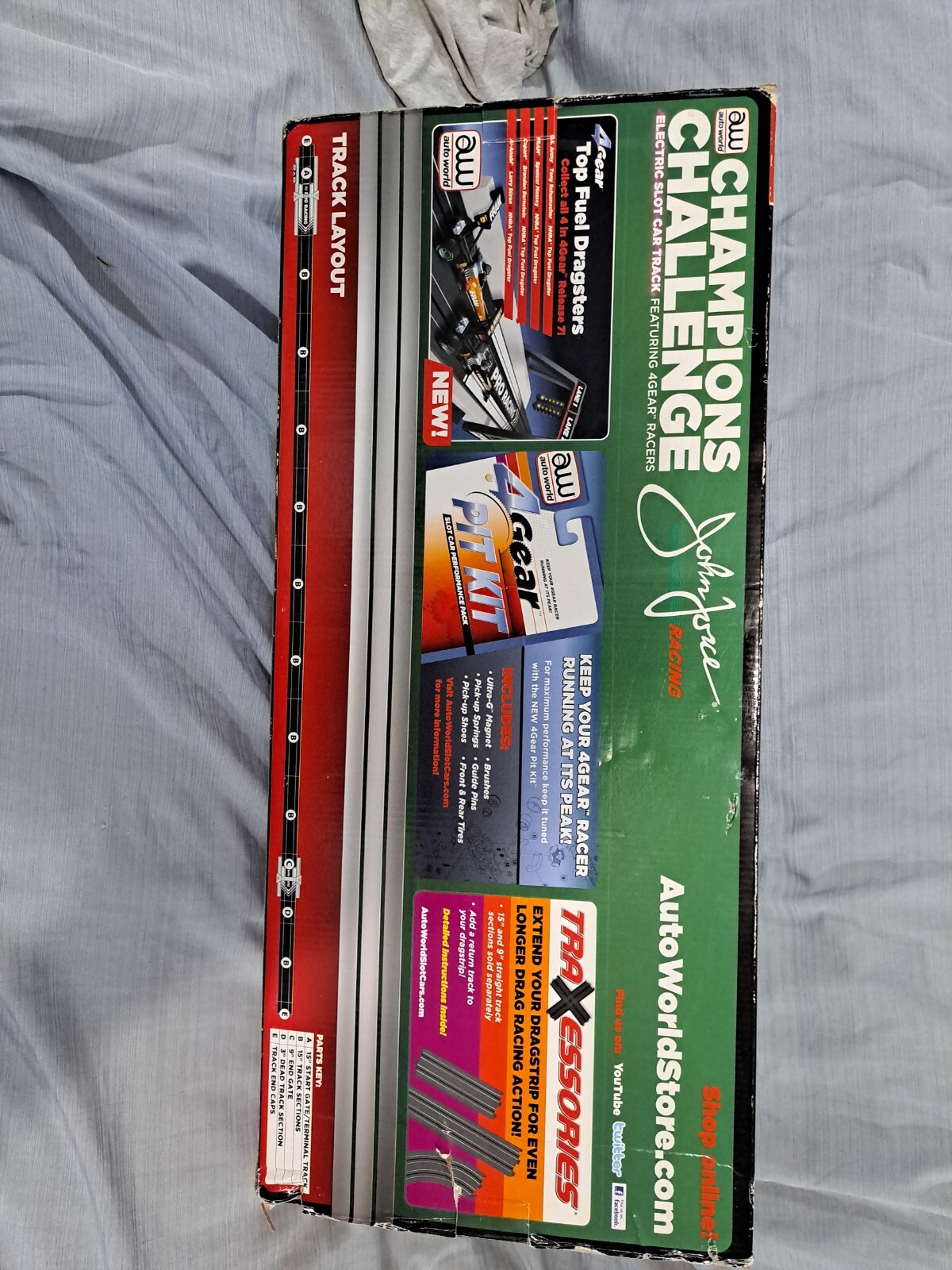 Nhra Drag Racing Slot Car Set John Force By Auto World 1/64 Champions