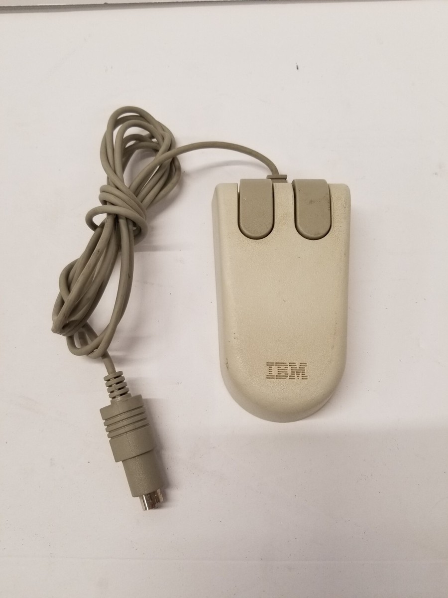 Vintage IBM P/N 1057313 PS/2 2 Button Trackball Mouse Made Vintage IBM P/N 1057313 PS/2 2 Button Trackball Mouse Made