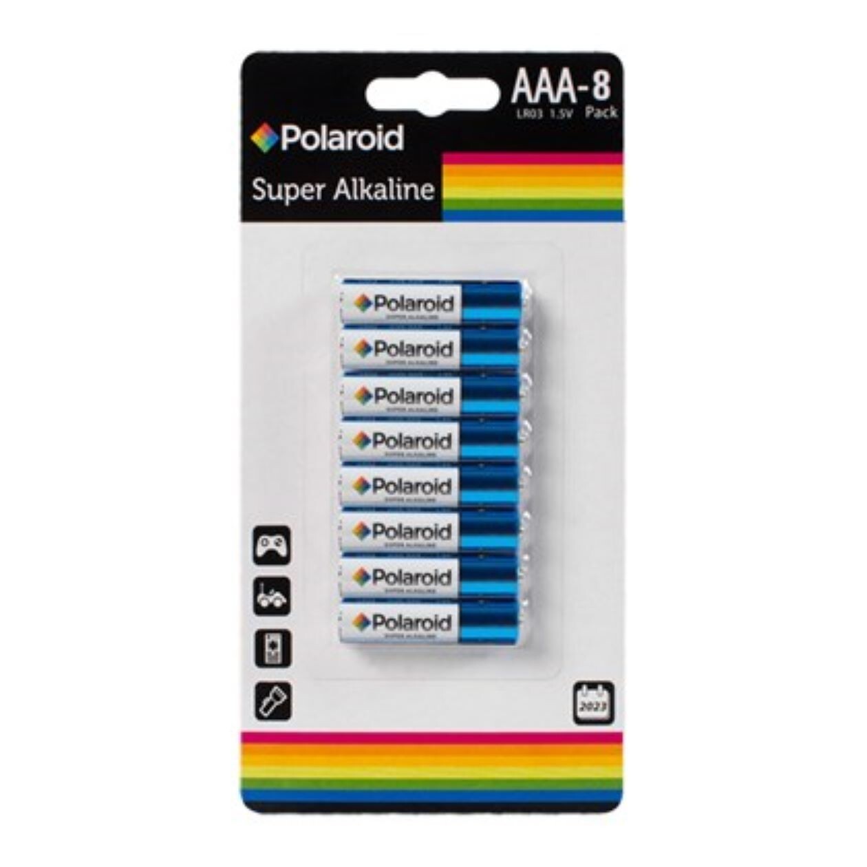 8PK AAA Polaroid Alkaline Batteries 2028