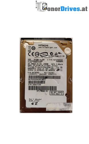 Hitachi  HTS545025B9A300 - 0A70352 - 250 GB - SATA - 220 0A90161 01 Rev.*