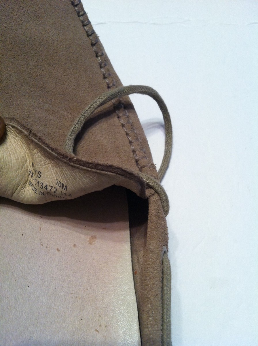 COLE HAAN MENS TAN LEATHER SUEDE SLIP-ON LOAFERS SIZE: 10M  display picture 1