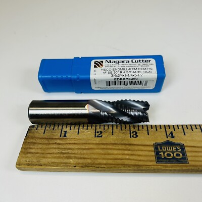 Niagara Cutter 79429 ENDMILL REM710 4F 30° HSCO TicN 3/4''x 3/4''x 1-1/4''x 3-1/2''