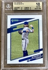 2021 Panini Donruss #165 Bo Bichette BGS 10 PRISTINE