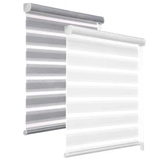 Changshade Customized Size Dual Layer Zebra Shades Light Filtering Roller Blinds