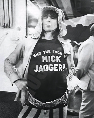 KEITH RICHARDS Who The F Is Mick Jagger Shirt Rolling Stones 8x10 Photo