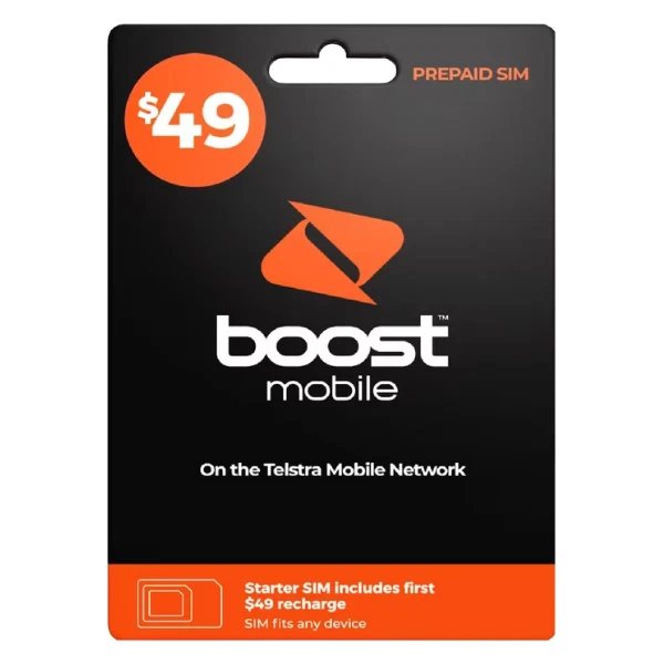 AUSTRALIAN BOOST $49 PREPAID MULTI FIT SIM CARD PACK 3G 4G 5G NORMAL NANO MICRO - Image 2 of 2