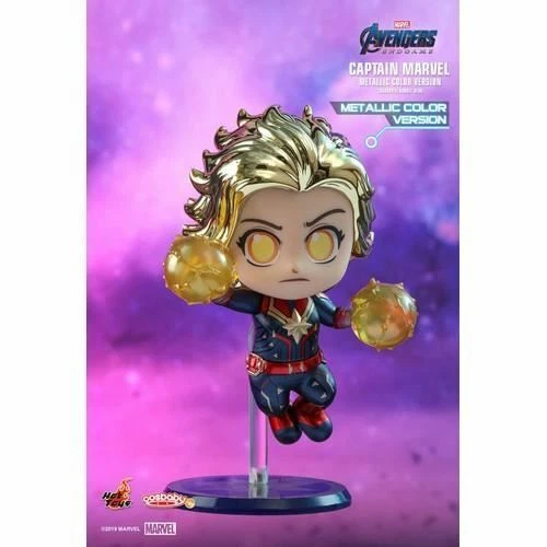 Avengers 4 Endgame Captain Marvel Metallic Gold COSB591 Cosbaby Hot Toys