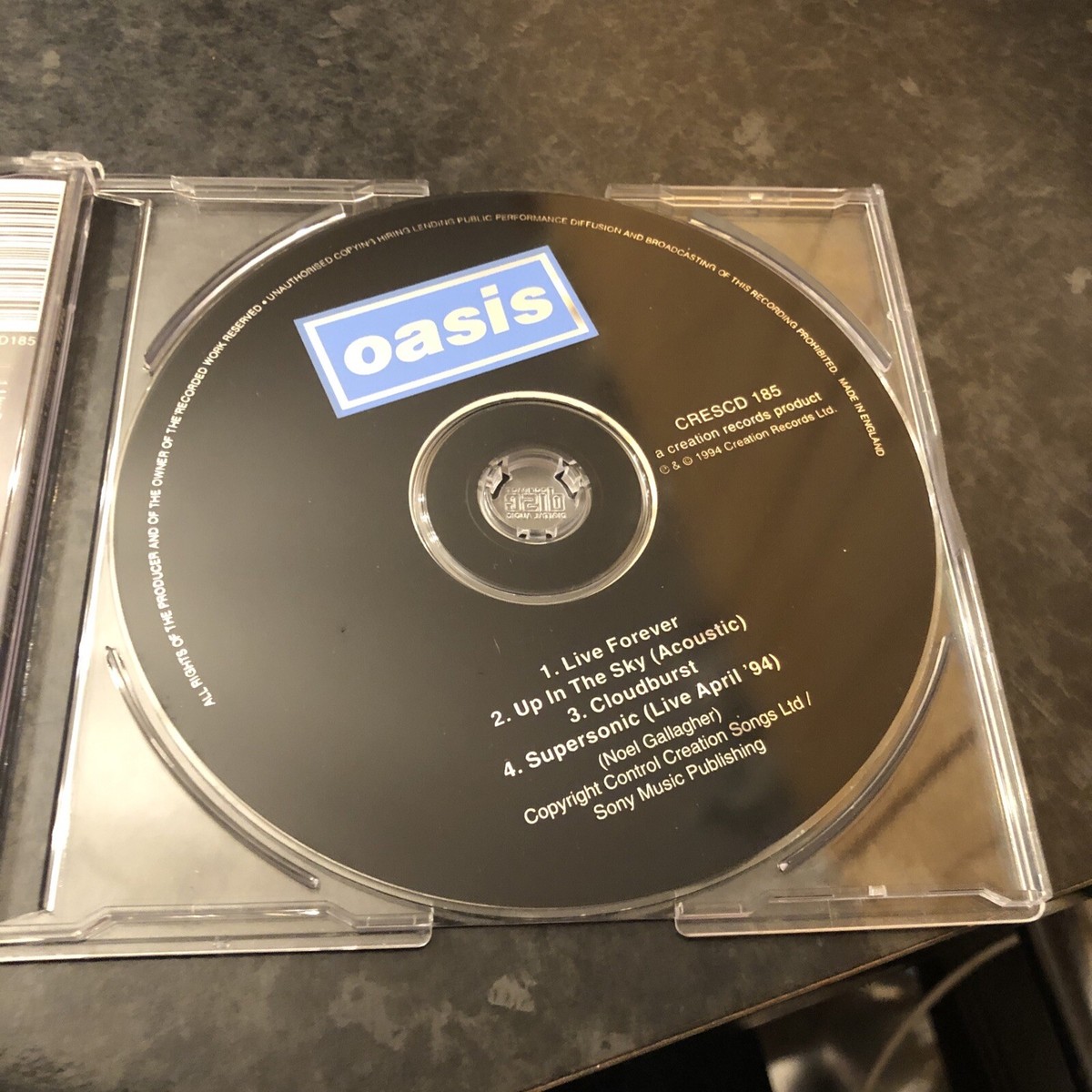 oasis　creation records　CD OASIS LIVE FOREVER CREATION CRESCD 185 LIAM NOEL GALLAGHER