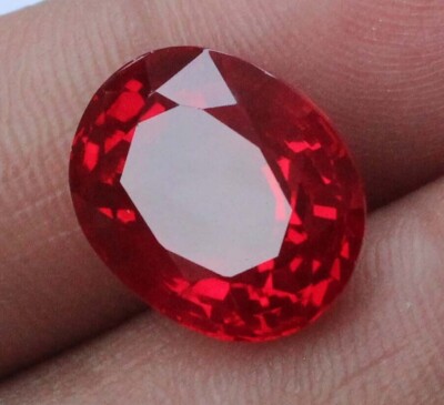 Nailing GIE Certified Natural 11.00 Ct Mozambique Red Ruby Oval Shape Loose Gems