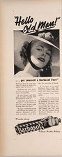 1937 Print Ad Barbasol Shaving Cream in Tubes Pretty Lady Says Hello