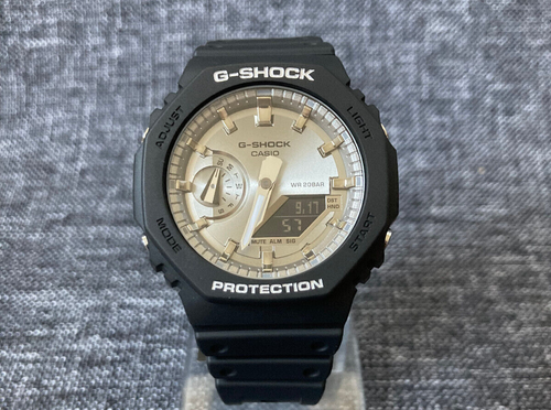 CASIO G SHOCK GA-2100SB-1A ESFERA PLATEADA Y NÚCLEO DE CARBONO NEGRO WR 200M NUEVO - Imagen 3 de 8