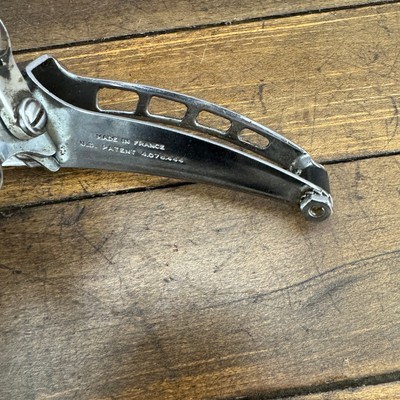 Dérailleur Avant Huret Vintage – Pince 28,6mm, Double Plateau, Tirage Bas (6 Vitesses)