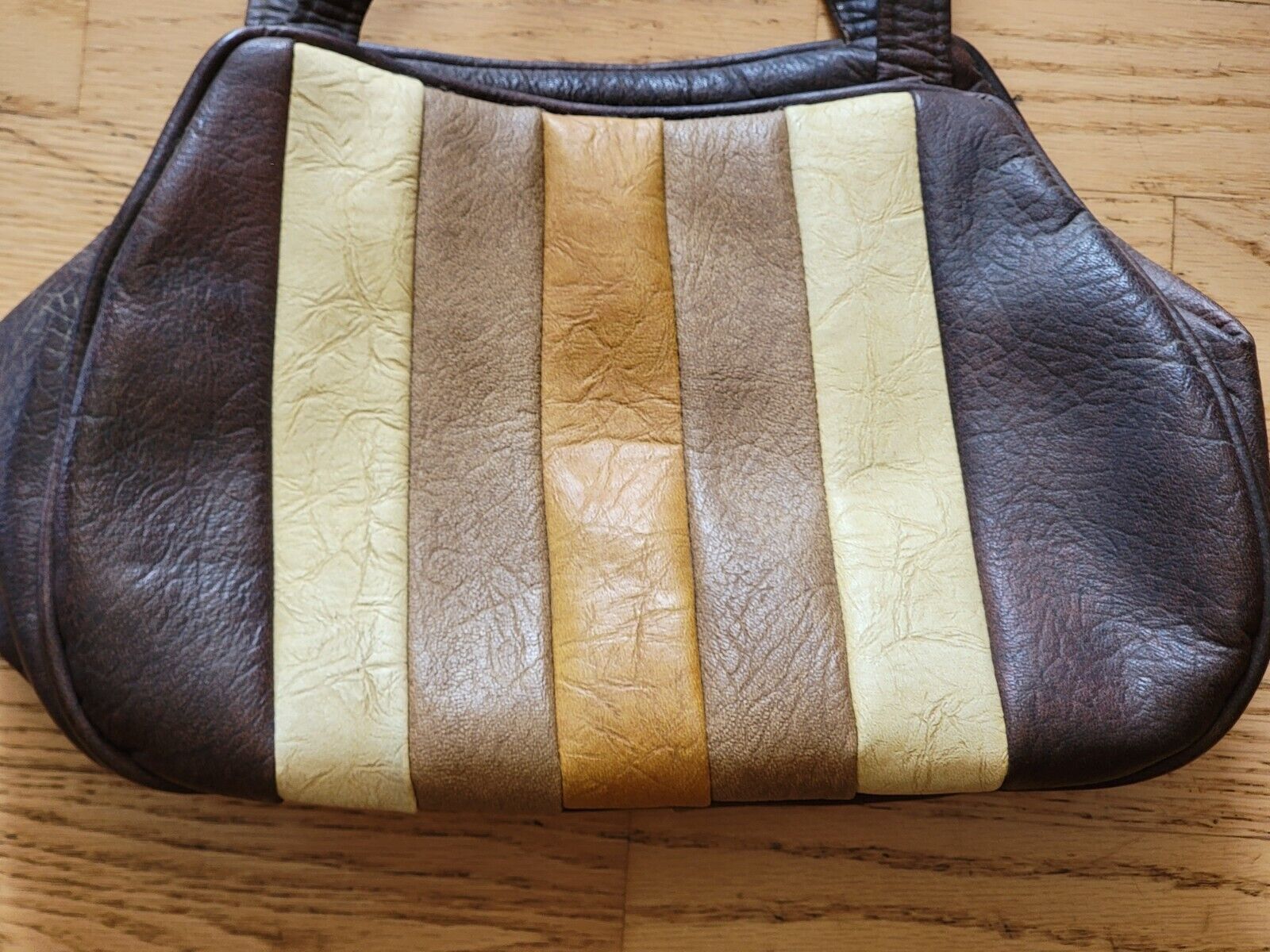 Vintage Multicolor 70's Leather Shoulder Bag - image 2