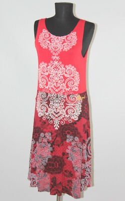 Desigual Karina 40V2115 womens red dress Size L