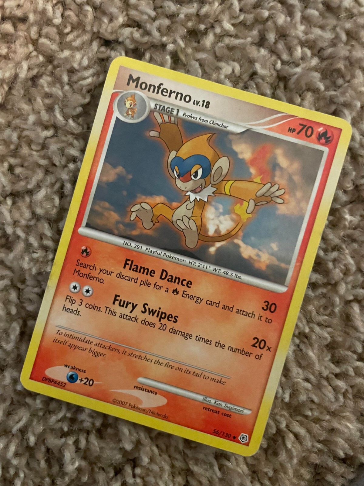 Pokemon TCG Monferno Diamond & Pearl Uncommon 56/130 Lightly Played