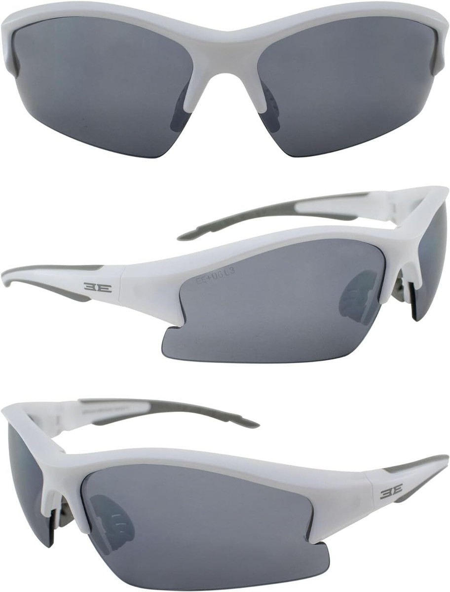 Epoch 1 Sunglasses - White Frame With Smoke Lens, Shatterproof, 100% UV Protection, Lightweight - View #6