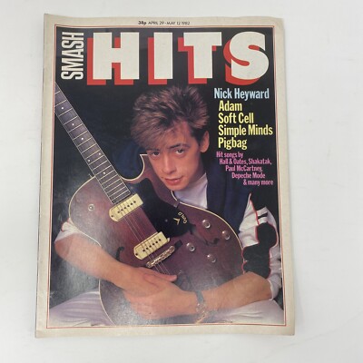 Smash Hits Mag 29/04/1982- SMALL FACES/ PIGBAG / SOFT CELL / SIMPLE MINDS / ADAM