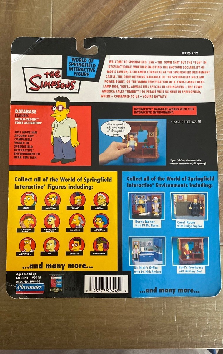 The Simpsons Database Playmates Toys WoS Interactive Figure