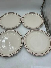 4)  HOMER LAUGHLIN   DINNER   PLATES   DOUBLE BAND   RESTAURANT  WARE *MULTIPLES