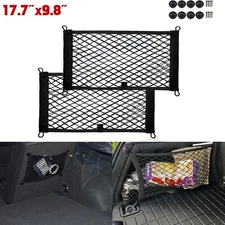 Small Cargo Net for Car Trunk 2 Pack Elastic Mesh Net Pocket Organizer Pouch Bag